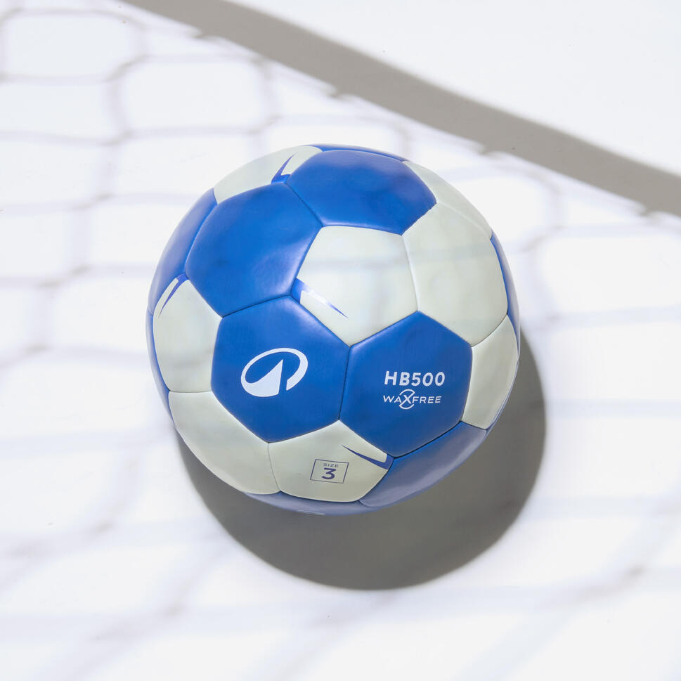 ballon_de_handball_taille_1_sans_résine_h500_waxfree_blue_ocre_s1